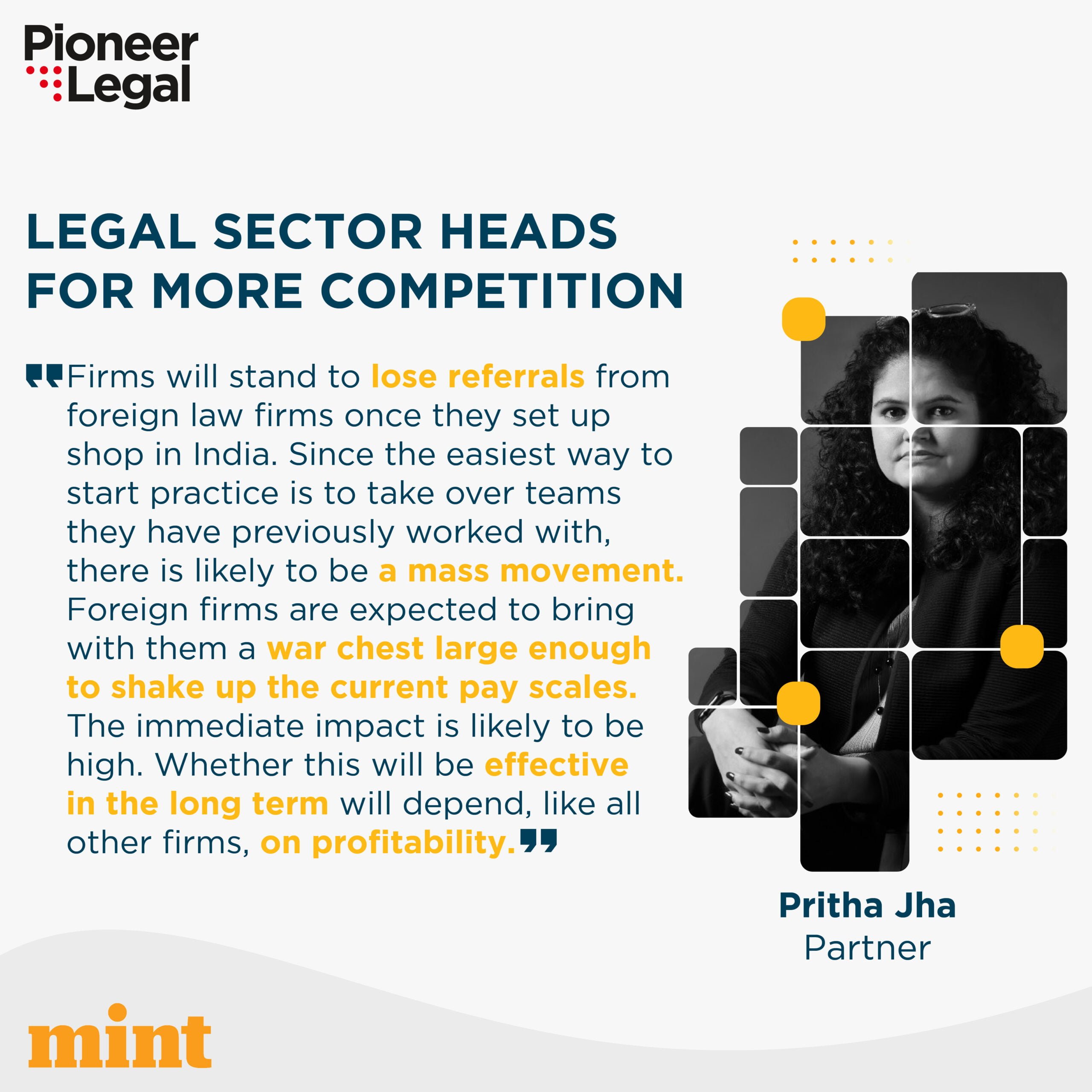 Pioneer Legal - Legal Sector heads for more competition