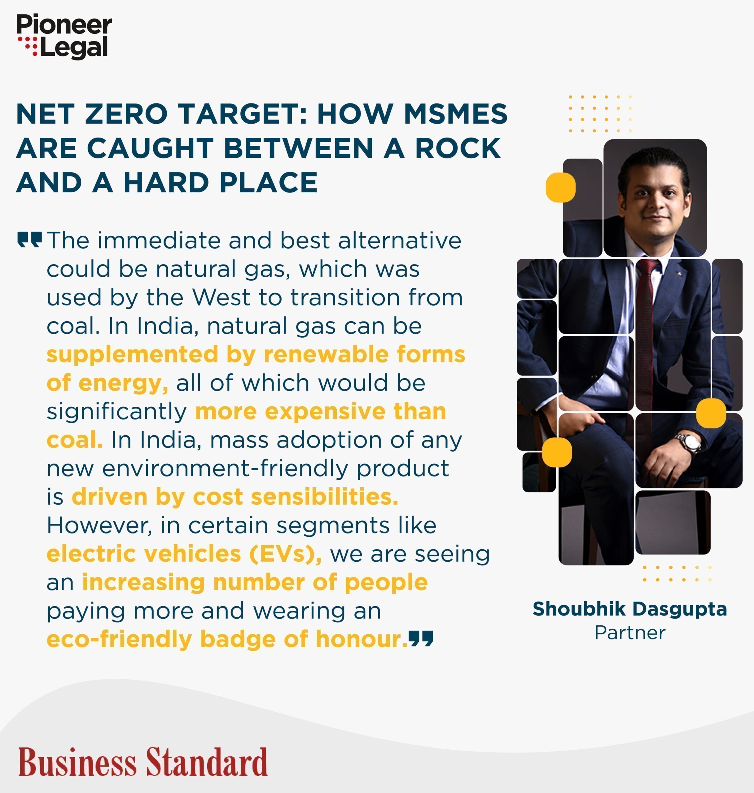 Pioneer Legal - Net Zero Target: How MSMES are caught between a rock and a hard place