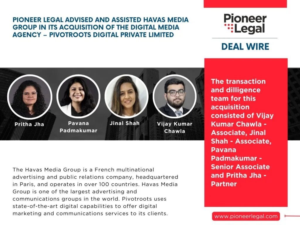 Pioneer Legal - Havas Media Group acquisition of PivotRoots