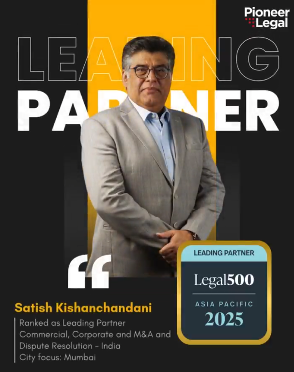 Pioneer Legal - "Leading Partner" by Legal 500 in both Commercial, Corporate, and M&A, as well as Dispute Resolution.